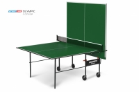 Теннисный стол Olympic green с сеткой - стол для настольного тенниса для частного использования со встроенной сеткой.